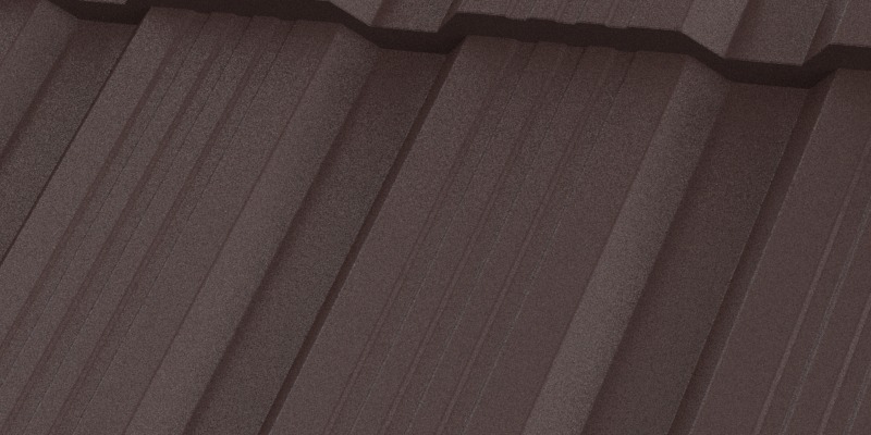 Рельеф Каскад крупным планом, покрытие мат, цвет шоколадно-коричневый, RAL 8017