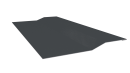 Планка крепёжная фальц 50x17x29 мм, 7011 железно-серый глянцевый