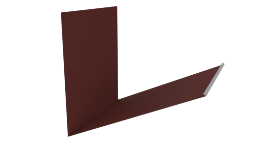 Планка примыкания верхняя к трубе фальц 250x210 мм, 3009 оксид красный матовый