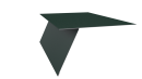 Планка карнизная фальц 130x80 мм, 6005 зеленый мох матовый