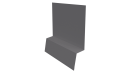 Планка стартовая фальц 135x30x55 мм, 7004 сигнальный серый глянцевый