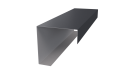 Декоративная накладка угловая 20x60x60x20 мм, 7024 графитовый серый глянцевый