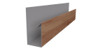 Планка П-образная Блок-хаус 30x30x2000 мм, Золотой орех 3D