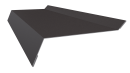 Планка примыкания в штробу 20x60x10 мм, 8019 серо-коричневый матовый