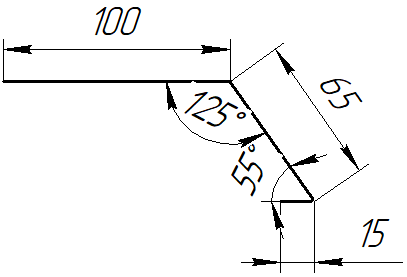 Планка карнизная 100x65x2000 мм, цинк