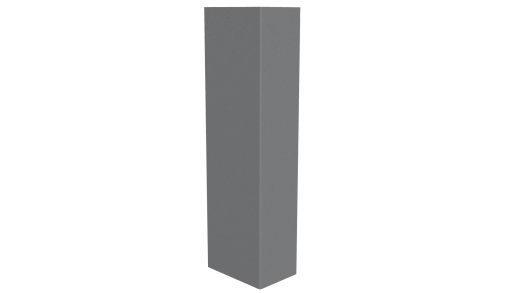Стойка 40x60x40 мм, 9006 бело-алюминиевый глянцевый