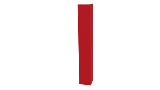Планка угла наружного 30x30x2000 мм, 3020 транспортный красный глянцевый