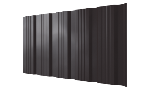Профнастил К20 1195/1130x0,45 мм, 8019 серо-коричневый глянцевый