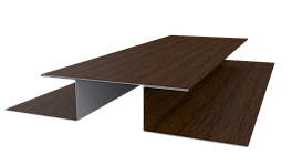 Планка стыковочная сложная Блок-хаус 110x2000 мм, Дуб Локарно 3D