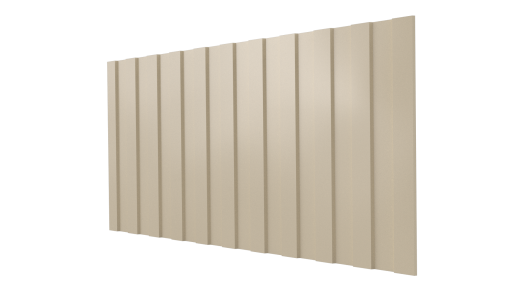 Профнастил С8 1200/1150x0,5 мм, 1015 св. слоновая кость глянцевый