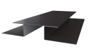 Планка стыковочная сложная Блок-хаус 110x2000 мм, 8019 серо-коричневый глянцевый