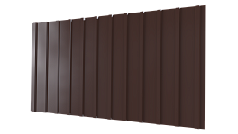 Профнастил С10 1170/1100x0,5 мм, 8017 шоколадно-коричневый PUR Pruf