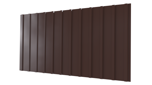 Профнастил С10 1170/1100x0,5 мм, 8017 шоколадно-коричневый PUR Pruf