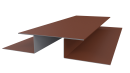 Планка стыковочная сложная Блок-хаус 110x2000 мм, 8004 медно-коричневый матовый