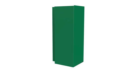 Планка угла наружного сложная Блок-хаус 110x110x2000 мм, 6029 мятно-зеленый глянцевый