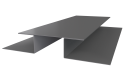 Планка стыковочная сложная Блок-хаус 110x2000 мм, 7037 пыльно-серый глянцевый