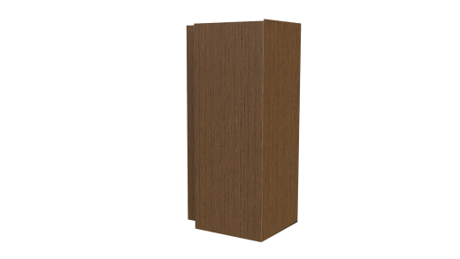 Планка угла наружного сложная Блок-хаус 110x110x2000 мм, Дуб Сантана 3D