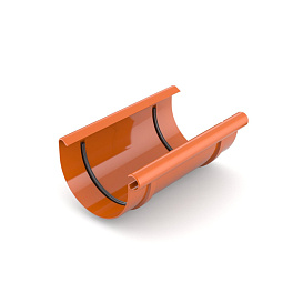 Муфта желоба 125 мм, RAL 8004