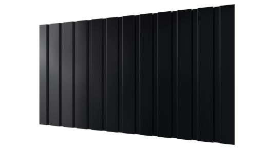 Профнастил С10 1155/1100x0,45 мм, 9005 черный янтарь глянцевый