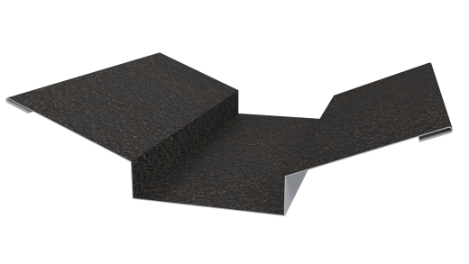 Планка ендовы верхняя 76x76x2000 мм, Картэн тёмный