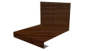 Планка примыкания нижняя к трубе фальц 140x200 мм, Золотой орех 3D