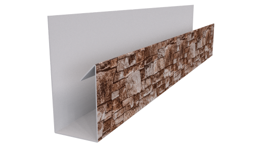 Планка П-образная 30x20x2000 мм, Дикий камень