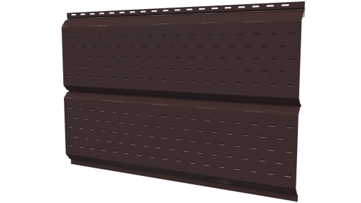 Софит Л-брус перфорированный 264/241x0,45 мм, 8017 шоколадно-коричневый глянцевый