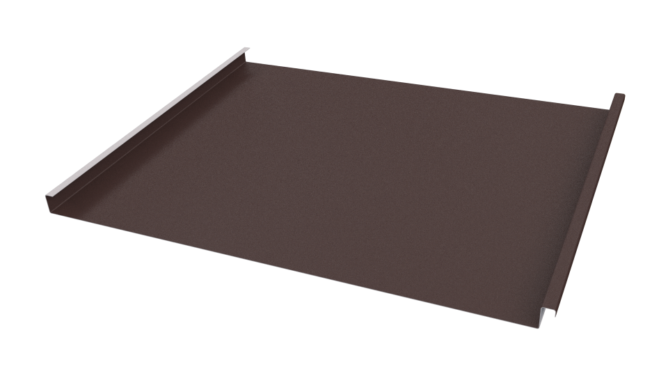 Фальцевая кровля 562/550x0,5 мм, 8017 шоколадно-коричневый стальной бархат