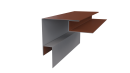 Планка угла наружного сложная Блок-хаус 110x110x2000 мм, 8004 медно-коричневый глянцевый