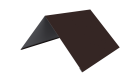 Конёк простой 150x150x2000 мм, 8017 шоколадно-коричневый глянцевый