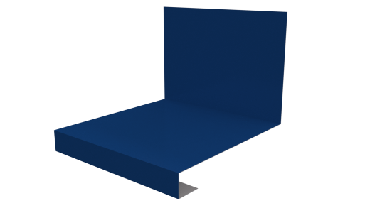 Планка примыкания нижняя к трубе фальц 140x200 мм, 5005 сигнальный синий глянцевый