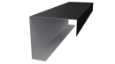Декоративная накладка угловая 20x60x60x20 мм, 9005 черный янтарь матовый