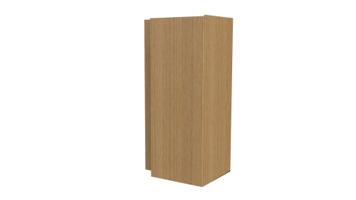 Планка угла наружного сложная Блок-хаус 110x110x2000 мм, Орех 3D