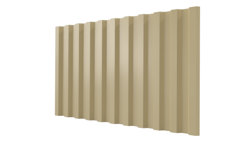 Профнастил С21 1051/1000x0,7 мм, 1014 слоновая кость глянцевый