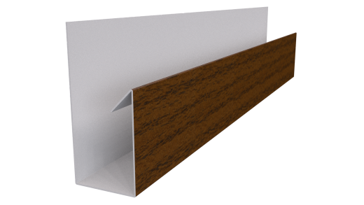 Планка П-образная Блок-хаус 30x30x2000 мм, Дуб Локарно 3D