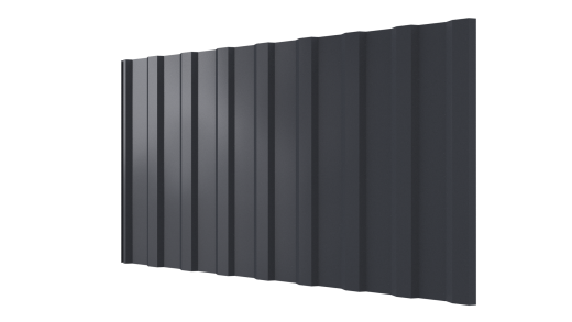 Профнастил С20R 1150/1100x0,5 мм, 7024 графитовый серый глянцевый