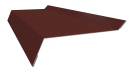 Планка примыкания в штробу 20x60x10 мм, 3009 оксид красный глянцевый