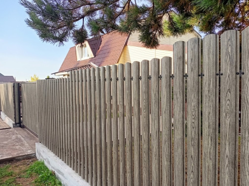 Штакетник Европланка 126x0,45 мм, Дуб винтаж 3D