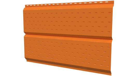 Софит Л-брус перфорированный 264/241x0,45 мм, 2011 насыщенный оранжевый
