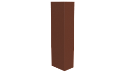 Стойка 40x60x40 мм, 8004 медно-коричневый глянцевый