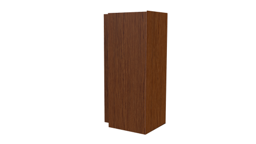 Планка угла наружного сложная Блок-хаус 110x110x2000 мм, Золотой орех 3D