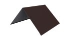 Конёк простой 150x150x2000 мм, 8017 шоколадно-коричневый стальной бархат
