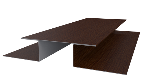 Планка стыковочная сложная Блок-хаус 110x2000 мм, Золотистый дуб 3D