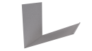 Планка примыкания верхняя к трубе фальц 250x210 мм, цинк