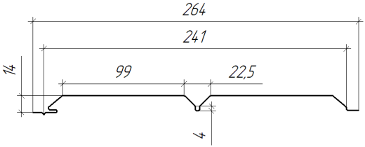 Софит Л-брус перфорированный 264/241x0,45 мм, Текила