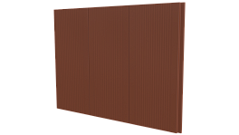 Лайн Про Гофр 200/176x0,45 мм, 8004 медно-коричневый матовый