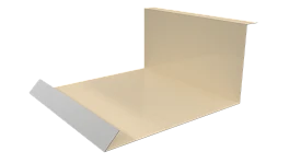 Планка примыкания нижняя 100x200x2000 мм, 1015 св. слоновая кость глянцевый