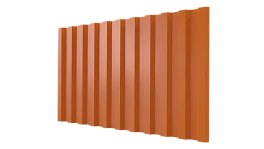 Профнастил С21 1051/1000x0,45 мм, 2011 насыщенный оранжевый глянцевый