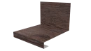 Планка примыкания нижняя к трубе фальц 140x200 мм, Морёный дуб 3D