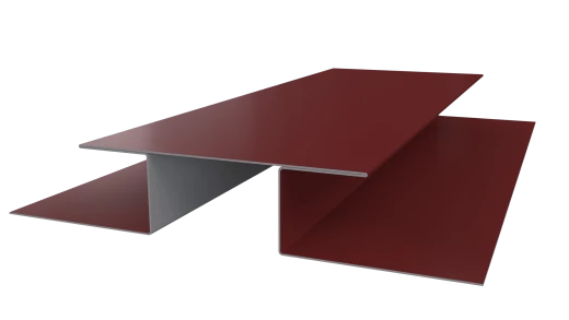 Планка стыковочная сложная Блок-хаус 110x2000 мм, 3011 коричнево-красный глянцевый